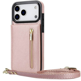 Zipper kaulakorukuori Apple iPhone 18 Pro Max - Ruusu